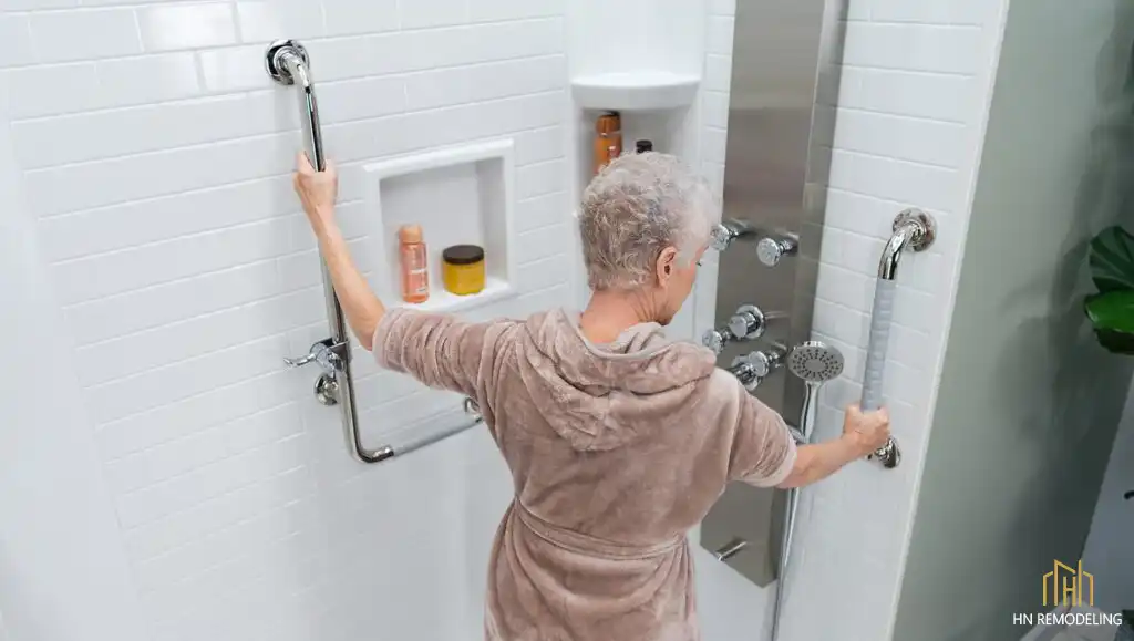 Safety Grab Bars in bathroom