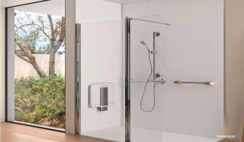 small walk in shower for elderly